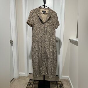 Spenser Jeremy Silk Animal Print MIDI Dress